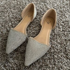 Elegant Silver Sparkle Women's Flats